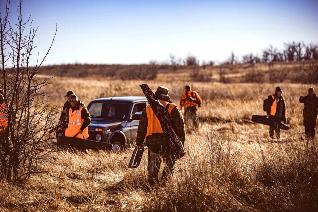 Group of hunters meeting up